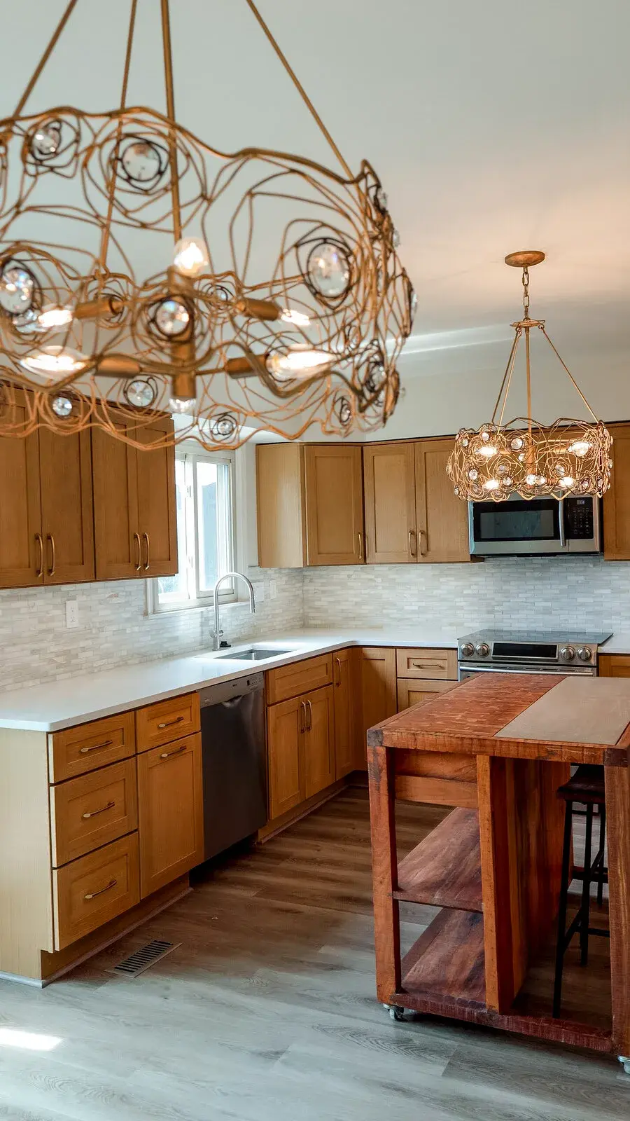 Finished kitchen remodeling work