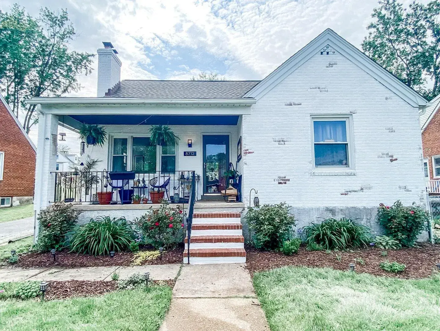 Finished exterior painting work