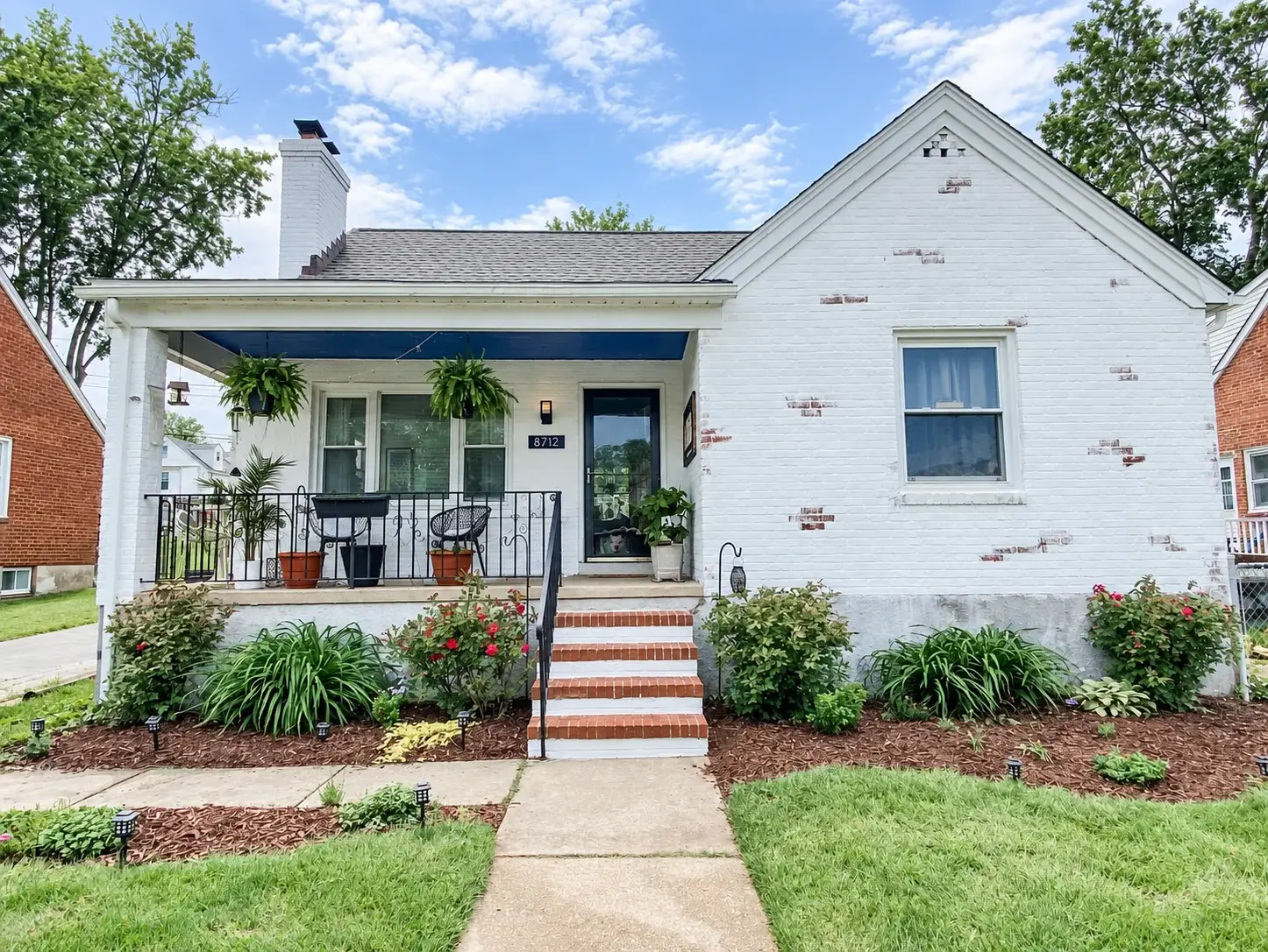 Finished exterior painting work