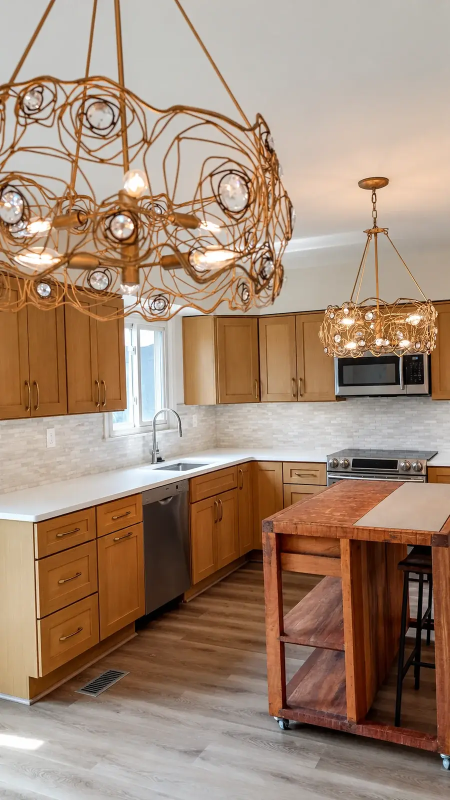 Finished kitchen remodeling work