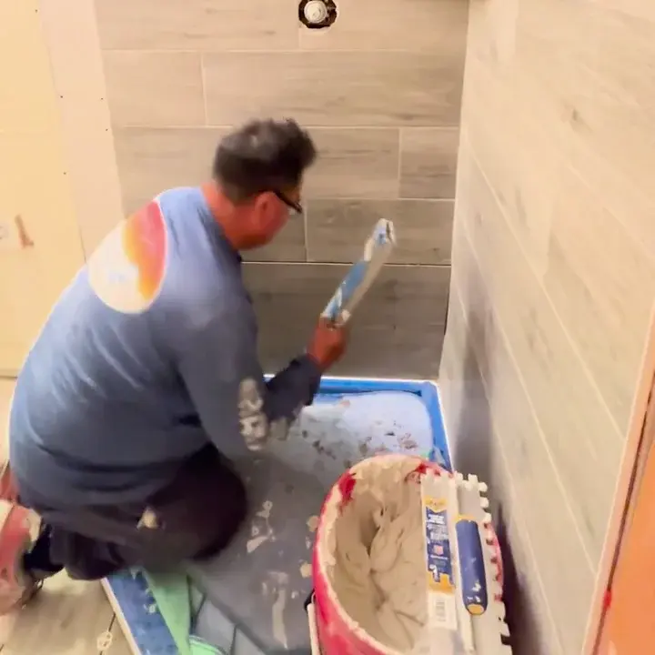 Checking wall-tile alignment
