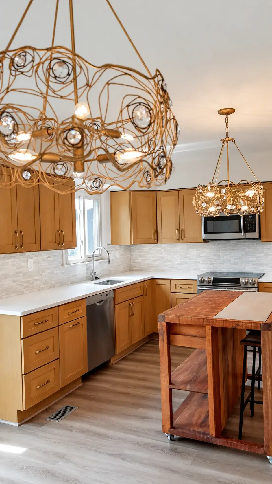 Finished kitchen remodeling work