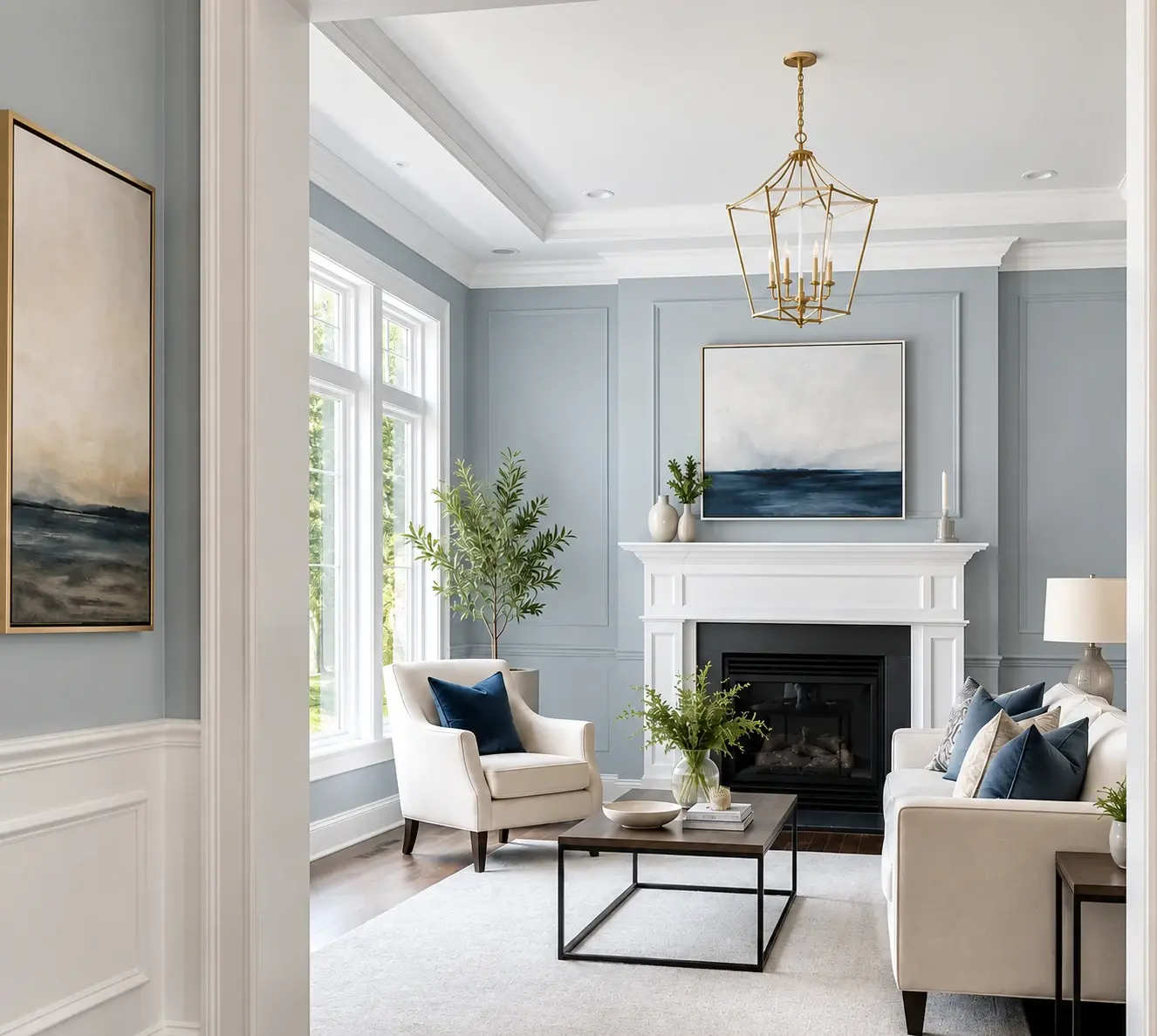 Finished interior painting work