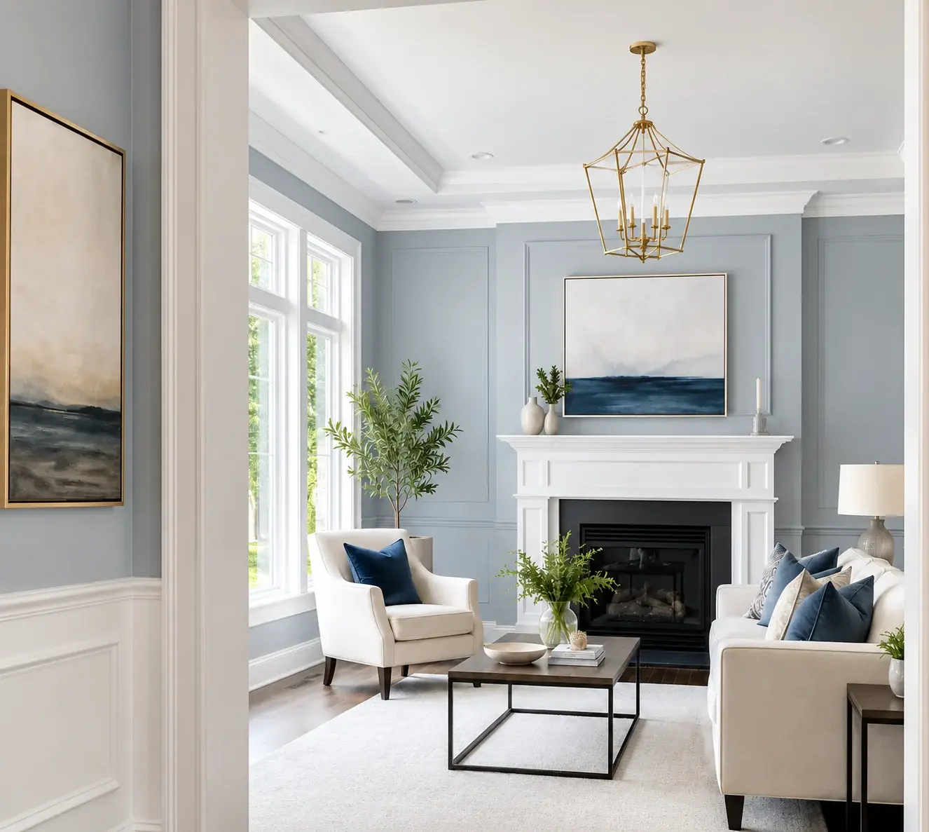 Finished interior painting work