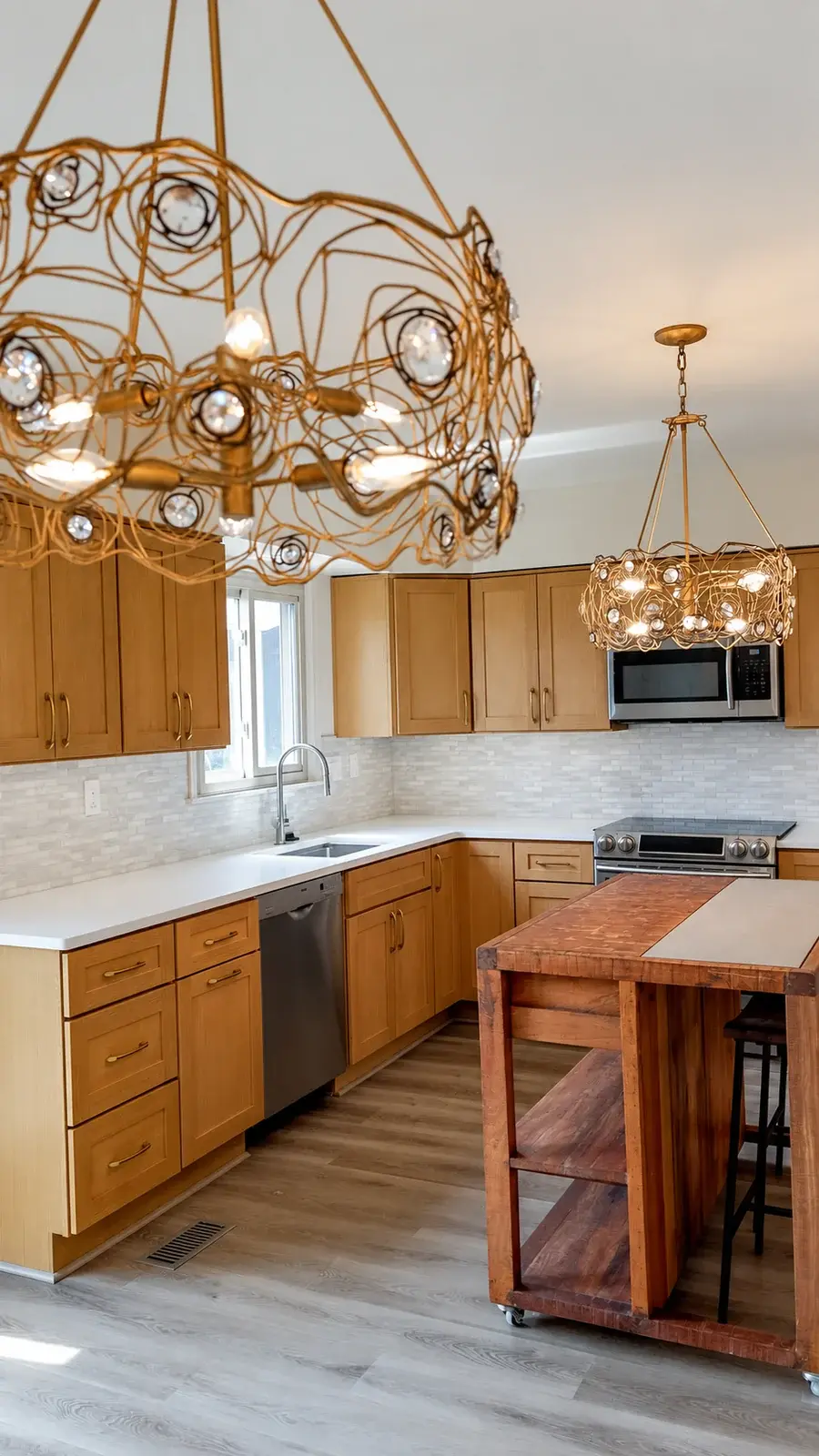 Finished kitchen remodeling work