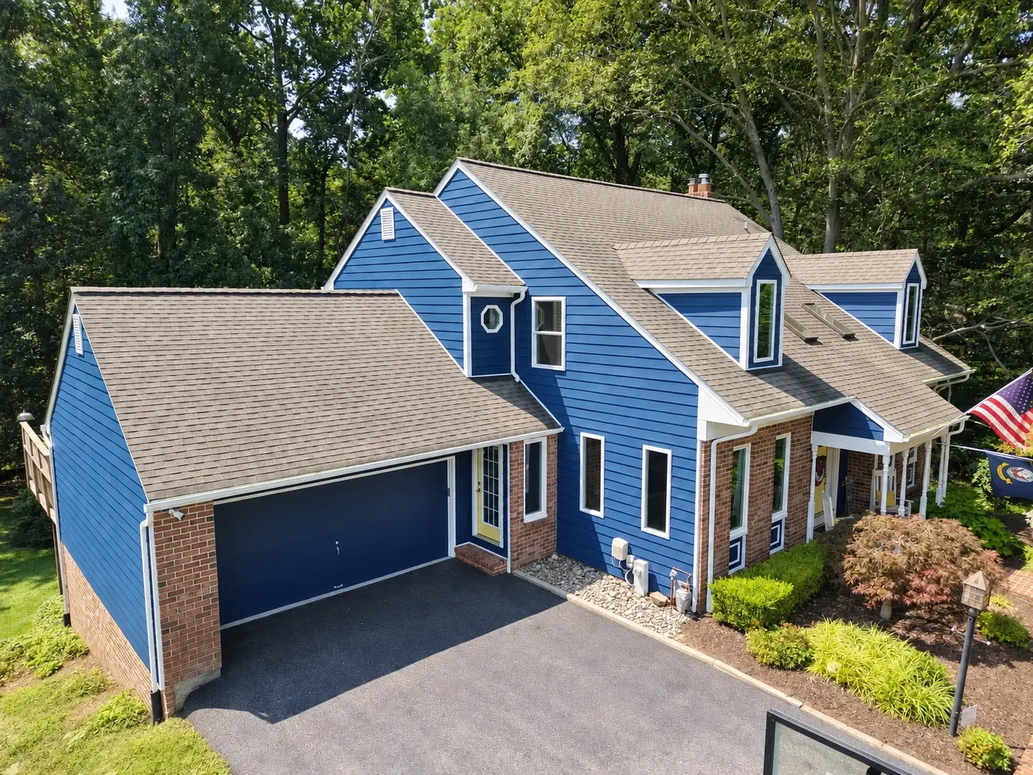 Finished exterior painting work