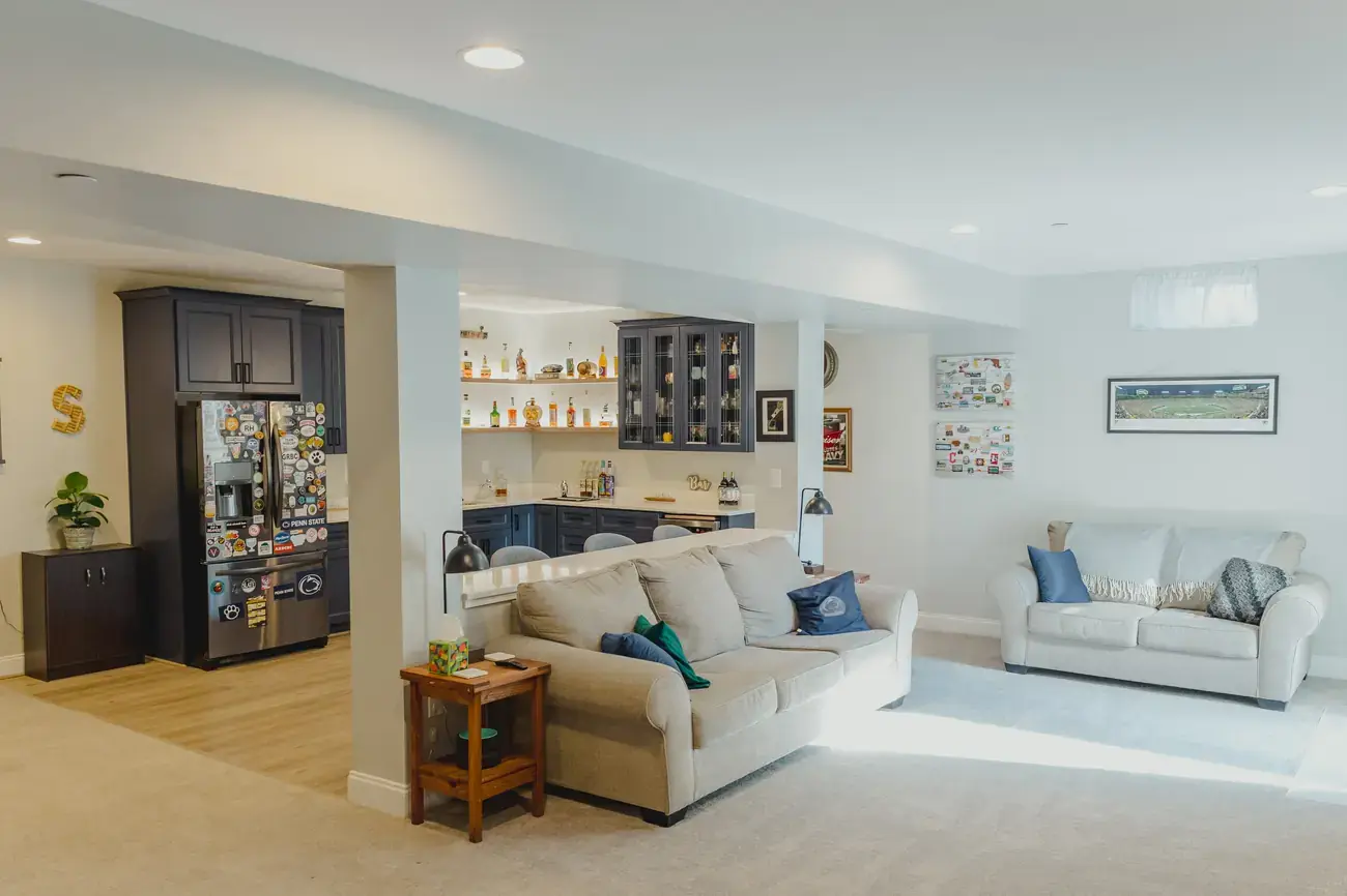 Finished basement planning view